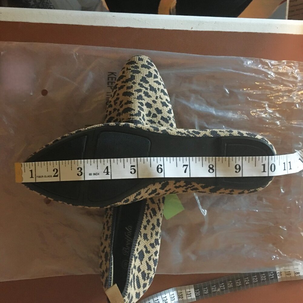 Animal Print Pointed Toe Knit Texture Ballet Flats  NEW!! 🐆 Size 8 - Picture 11 of 12